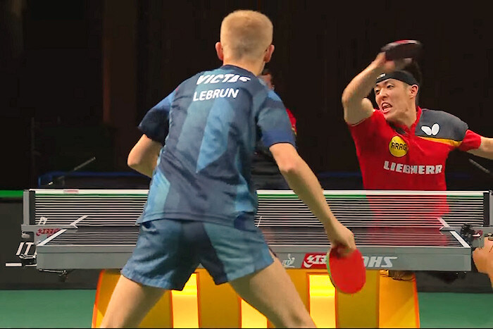 2023 World Championships - Mens Singles - Felix Lebrun (France) v Dang Qiu (Germany)