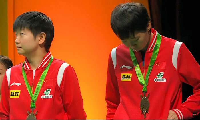 Bronze Medallists - SUN Yingsha and WANG Manyu (China)