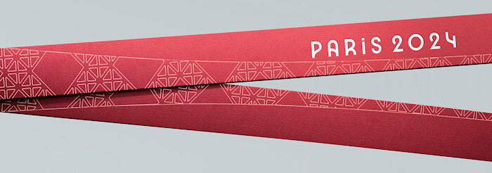 Paris 2024 Paralympic medals have a deep red ribbon