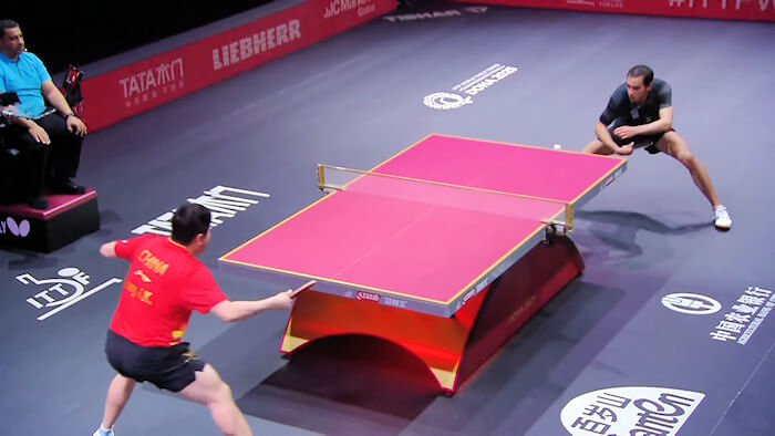 Hugo CALDERANO (Brazil) beating LIANG Jingkun (China)
