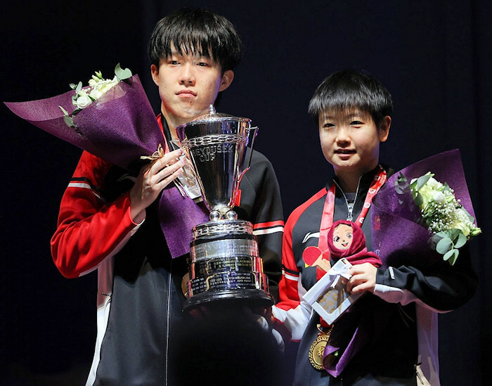2025 World Championships Mixed Doubles Champions - Sun Yingsha and Wang Chuqin (China)