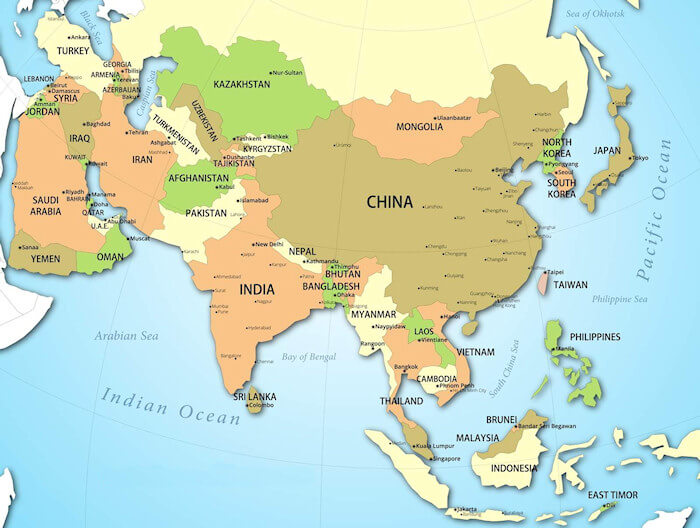 Map of Asia