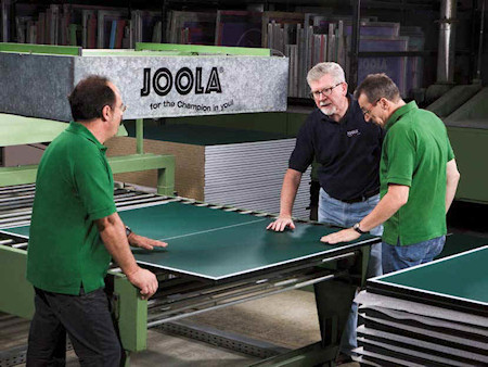 Joola table tennis tables in production
