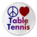 Peace Love Table Tennis - 3inch Sew / Iron On Patch