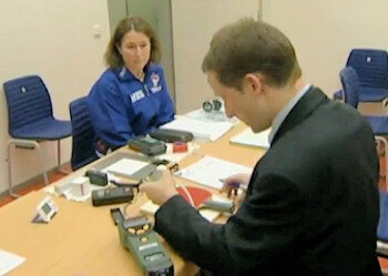 Racket testing by ITTF official Racket testing by ITTF official