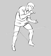 Backhand sidespin service ball toss