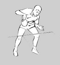 Backhand sidespin service action