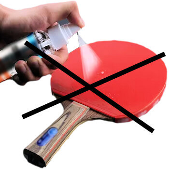 Table tennis bat cleaners are not authorised Table tennis bat cleaners are not authorised
