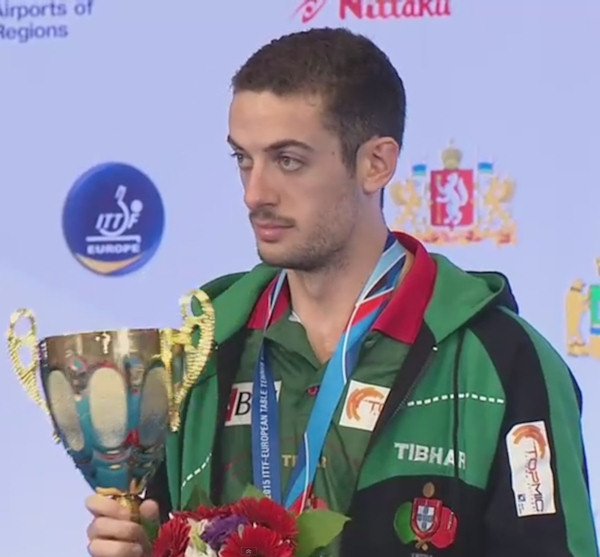 2015 European Championships Men's Singles silver medallist - Marcos FREITAS (Portugal)