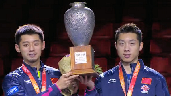 2015 World Championship Men's Doubles Champions - Zhang Jike and Xu Xin (China)