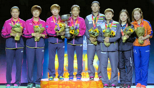 2015 World Championship Women's Doubles Medal winners