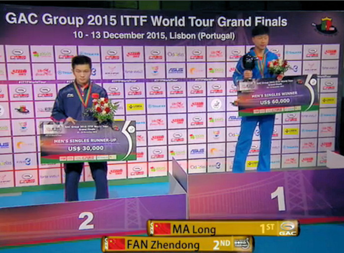 2015 ITTF World Tour Grand Finals - Fan Zhendong and Ma Long