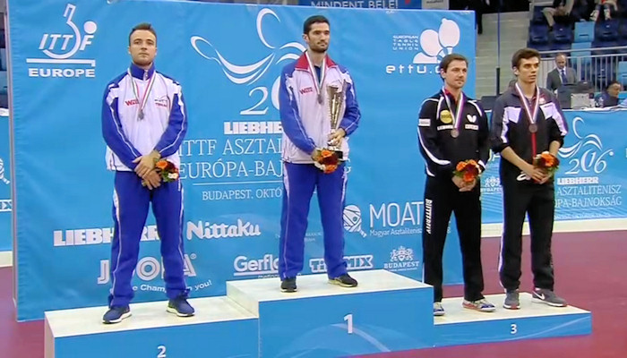 2016 European Championships Men's Singles medallists