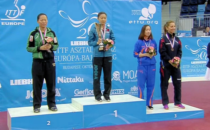 2016 European Championships Women's Singles medallists