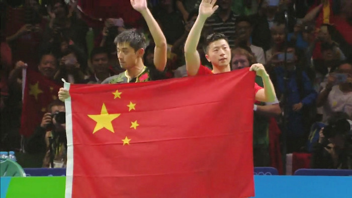 2016 Olympic Games Men's Singles Event finalists - Zhang Jike and Ma Long