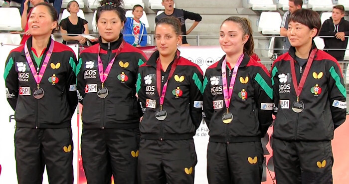 Portugal - European Table Tennis Women's Team Silver Medallists 2019