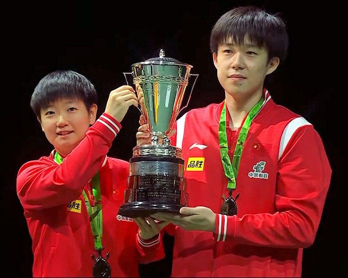 2023 World Championships Mixed Doubles Champions - Sun Yingsha and Wang Chuqin (China)