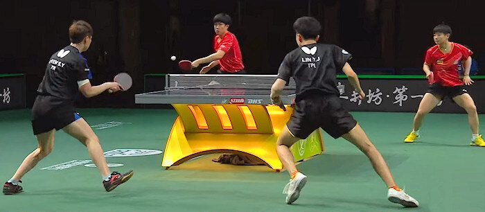 2023 World Championships Mixed Doubles Quarter Final - Wang Chuqin and Sun Yingsha (China) v Lin Yun-Ju and Chen Szu-Yu (Chinese Taipei)