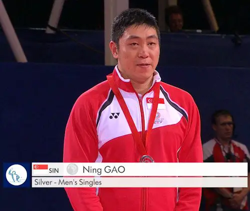 2014 Commonwealth Games Men's Singles Silver Medallist - Gao NING