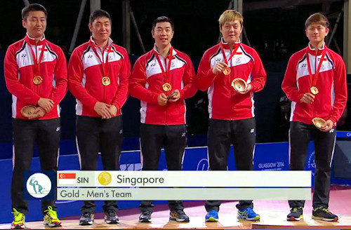 2014 Commonwealth Games Men's Team Gold Medallists - Singapore
