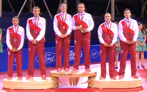 2014 Commonwealth Games Mixed Doubles Medallists - England