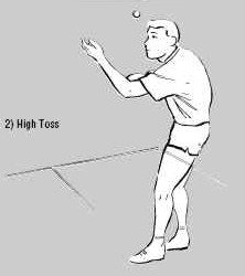 high toss service table tennis