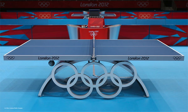 Table tennis table used at 2012 Olympic Games in London