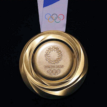 2020 Olympic Games Gold Medal reverse